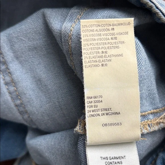 Free People Sky Blue Flare Jeans size 24 - Picture 6 of 7